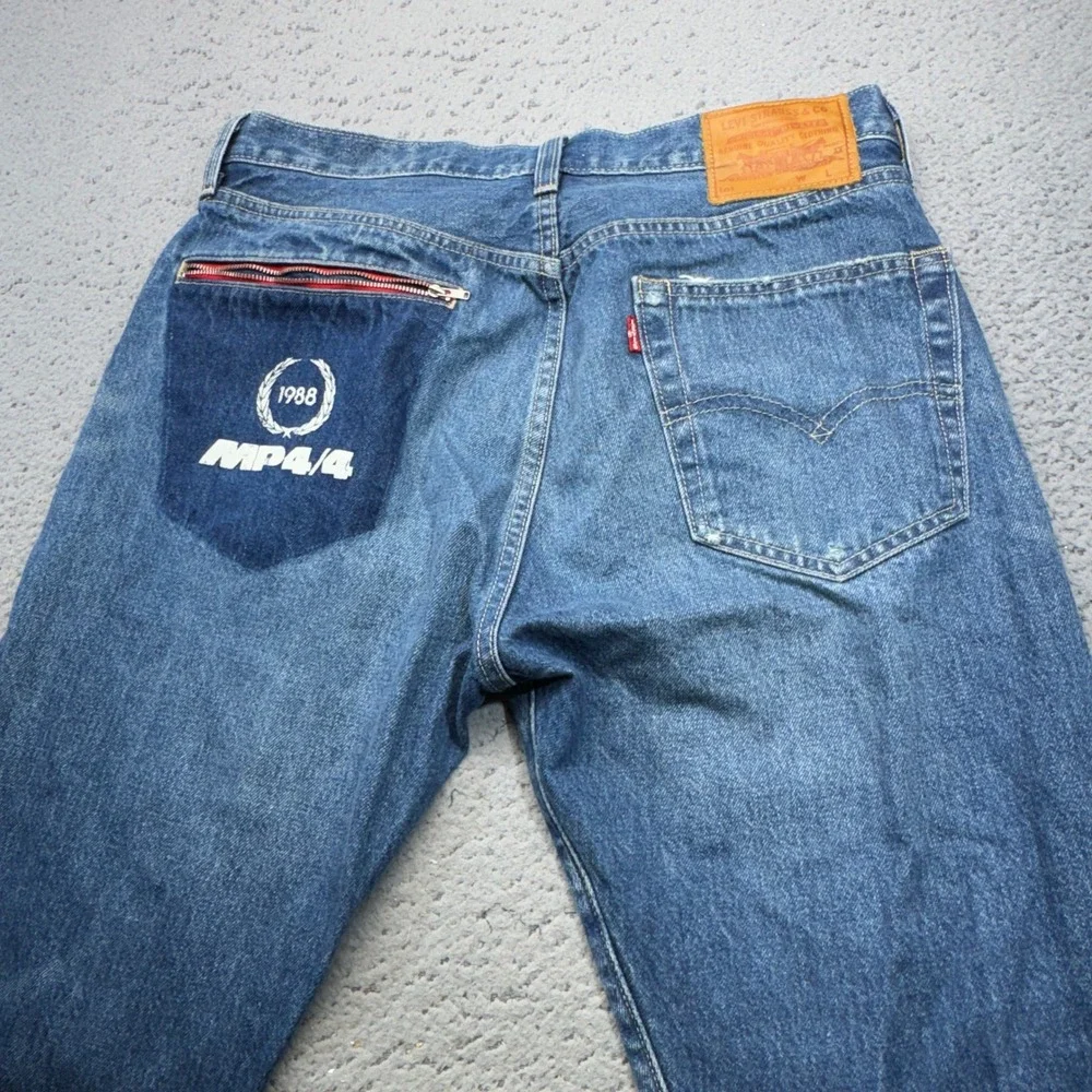 Levis 501 Jeans Mens 32x32 Blue McLaren MP4/4 McLaren F1 2nd Prototype Racing